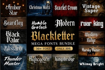 Modern Blackletter Font Bundle for Design Projects