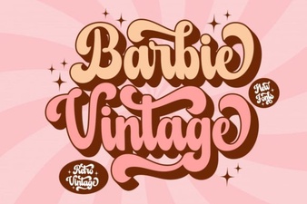 Craft Designs with Vintage Barbie Font Inspiration